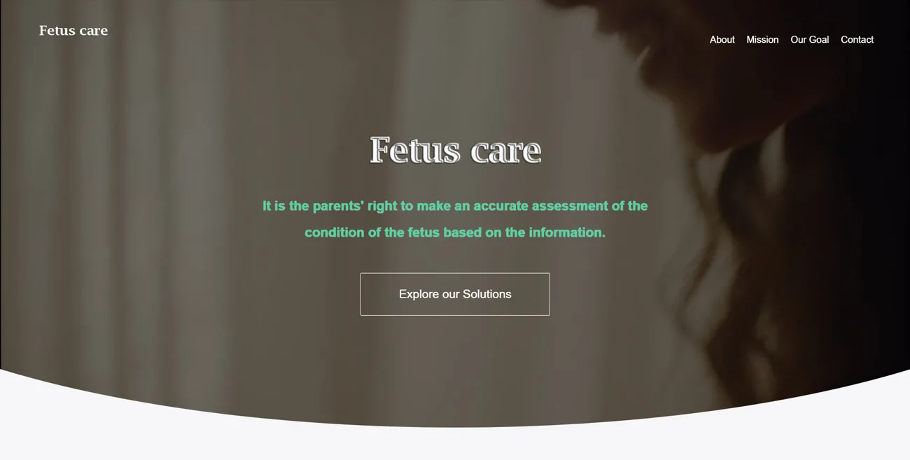 نمونه کار سایت شرکتی fetus care